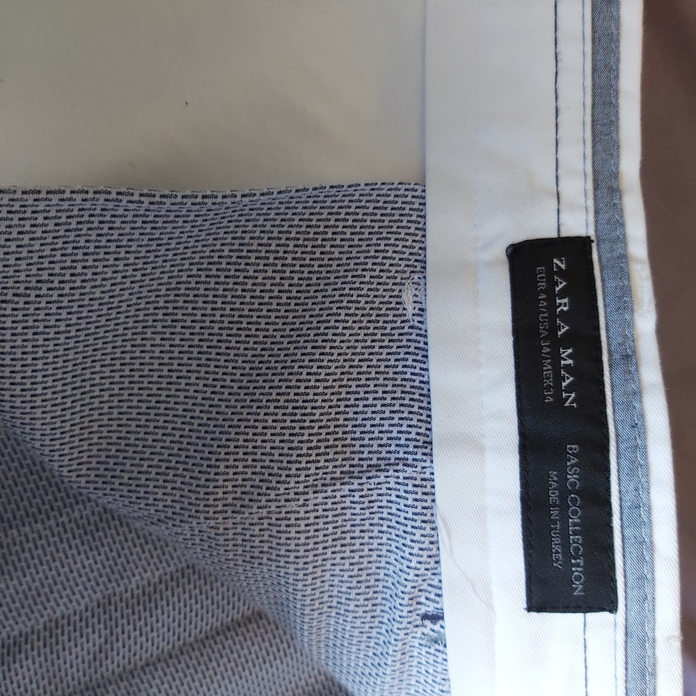 Men white chino zara pant